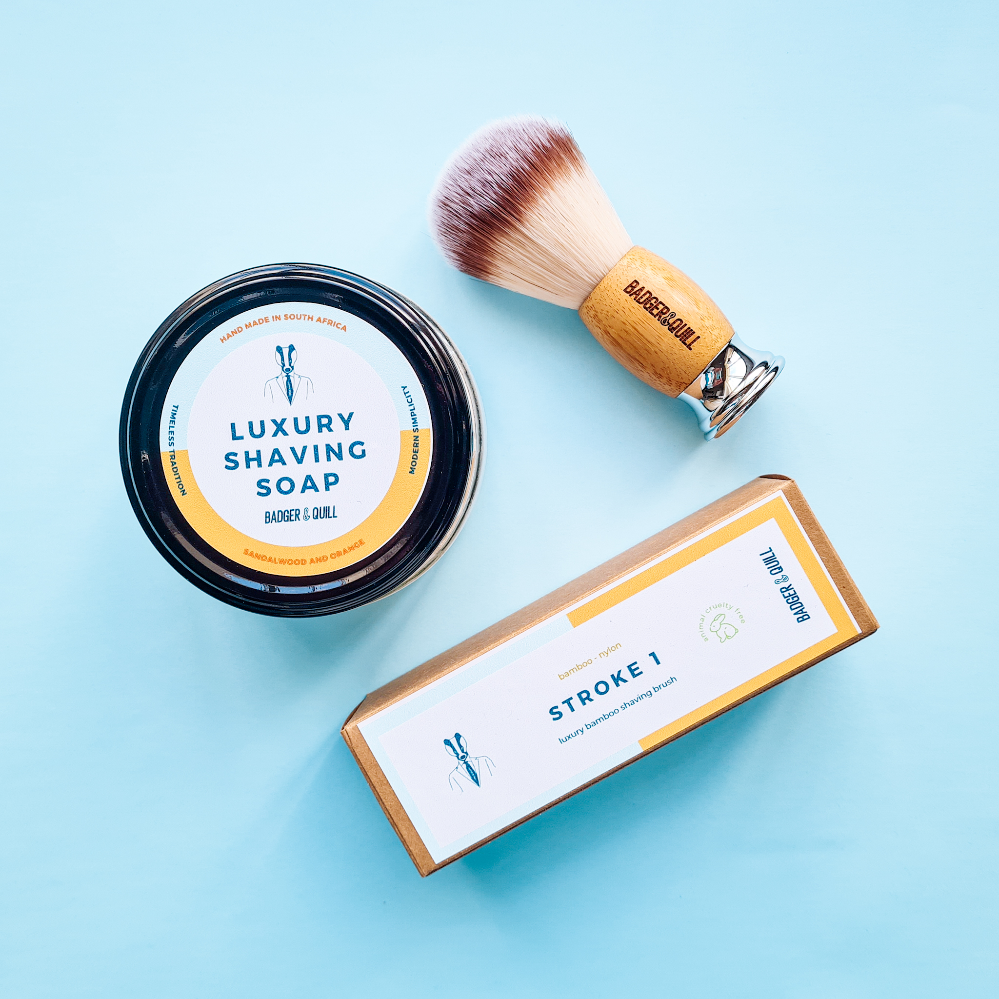 Stroke 1 and Soap Combo (Save 10%) - Badger & Quill