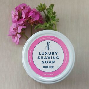 Handcrafted Shaving Soap – Rose Geranium